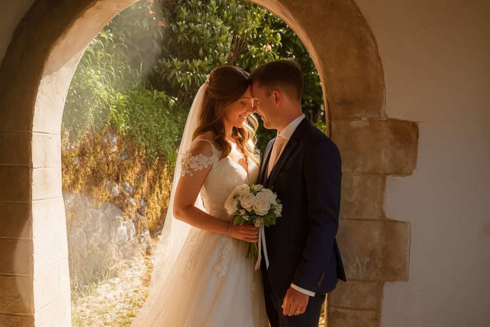 Romantic archway portrait