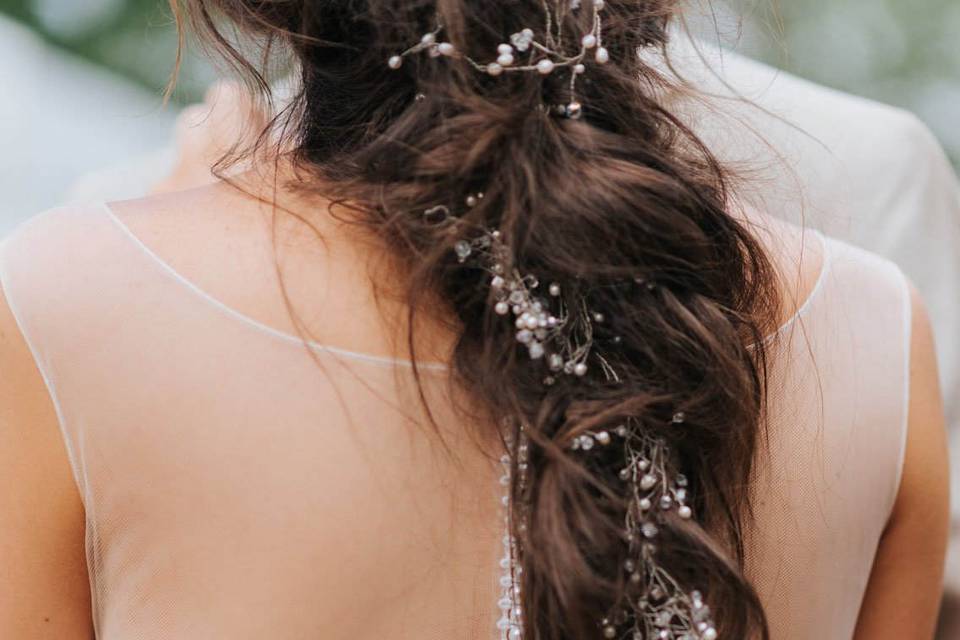 Bridal dress detail