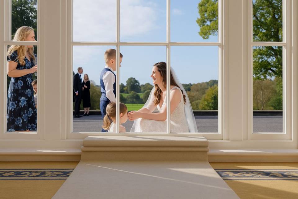 Bride by the window