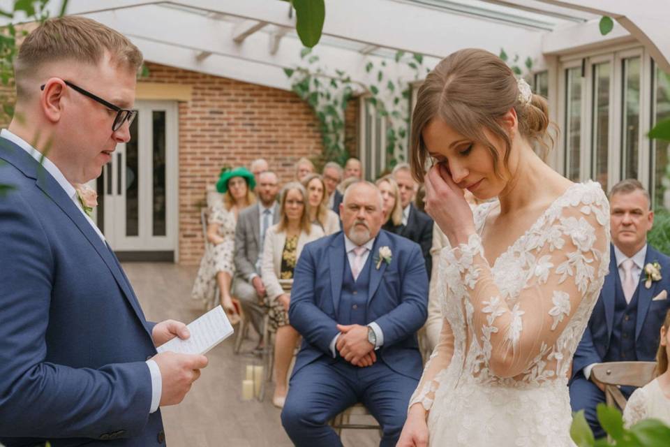 Foxtail barns wedding ceremony