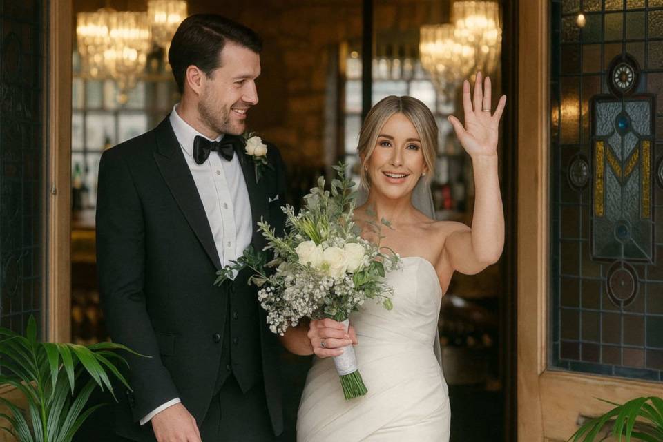 Couple entrance portrait