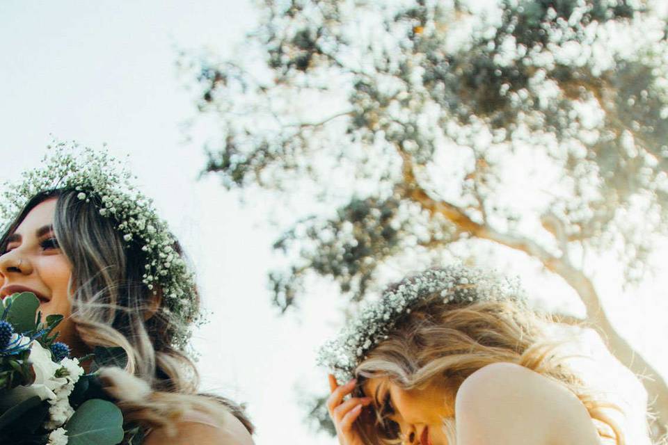 Bridesmaid details in light