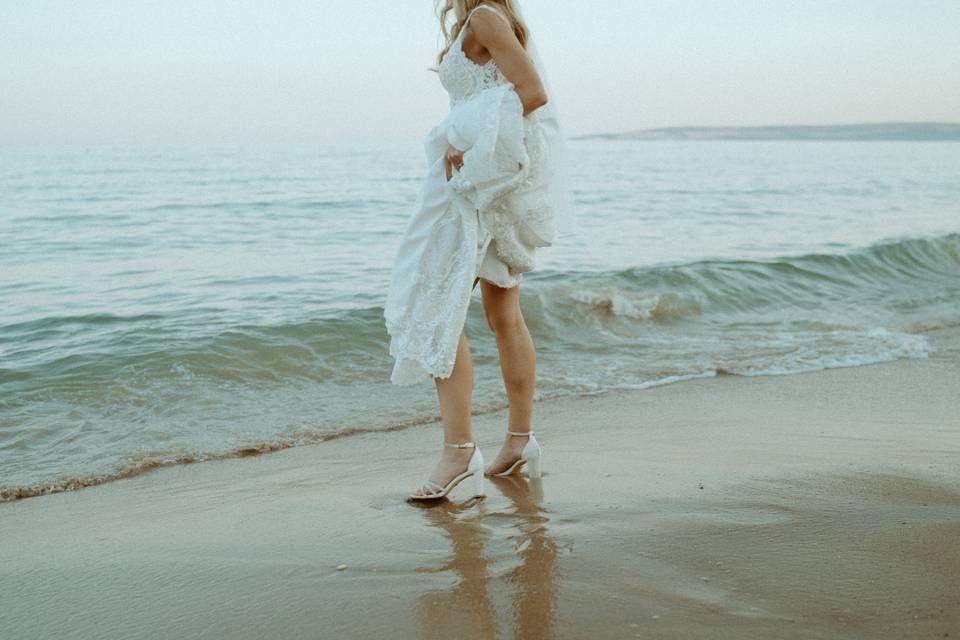 Bride at the beach