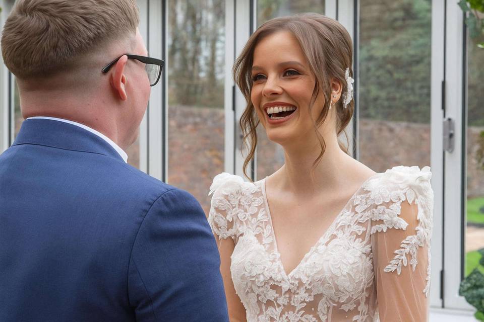 Candid moment at ceremony