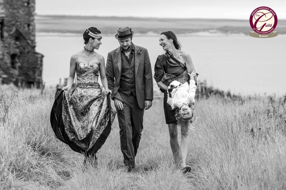 Cliff top wedding