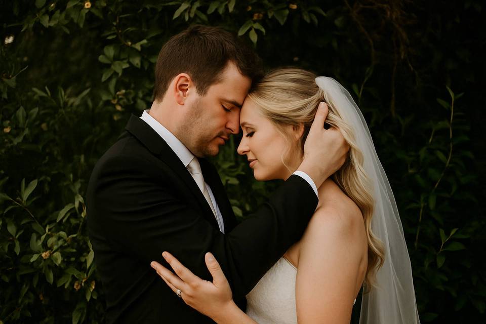 Romantic garden portrait