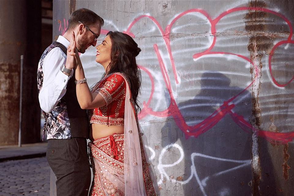 Urban couple portrait