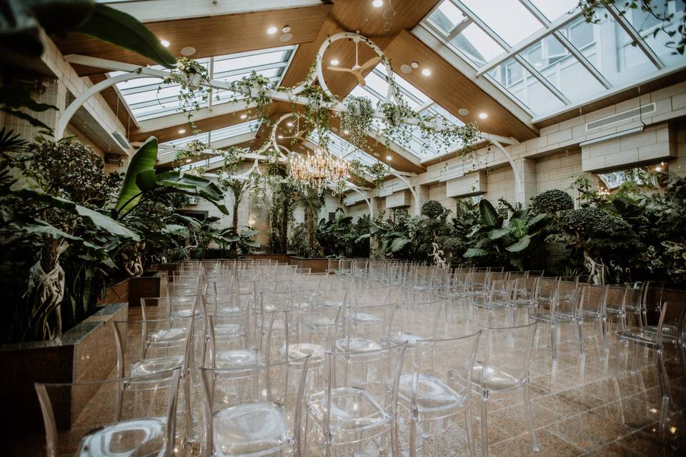 A ceremony in The Garden Room