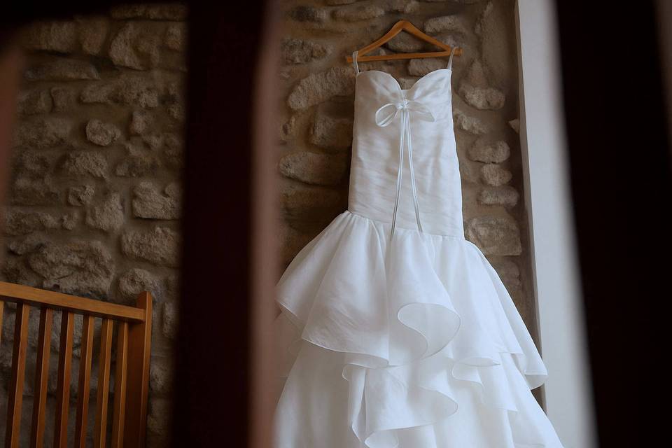 Bridal dress detail venue