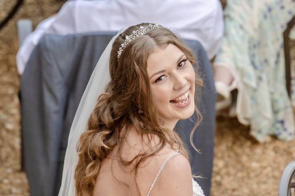 Bride smile