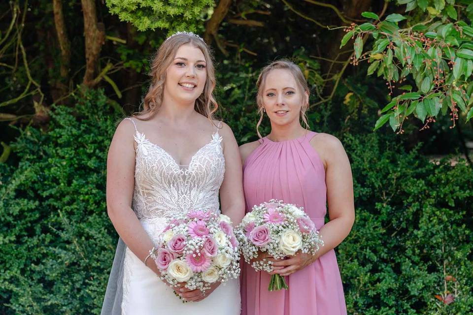 Bride and maid of honour