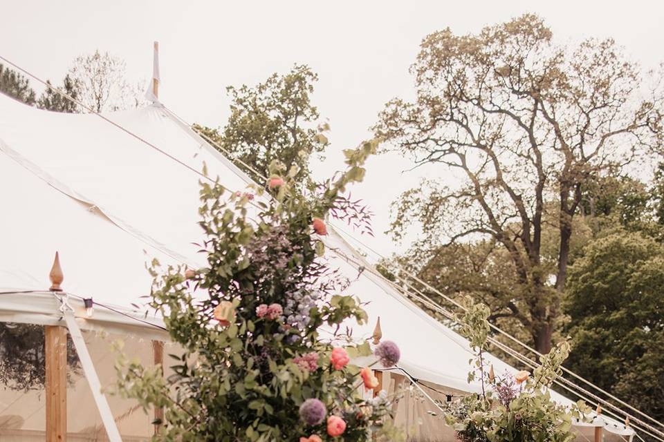 Marquee Wedding Flower Arch