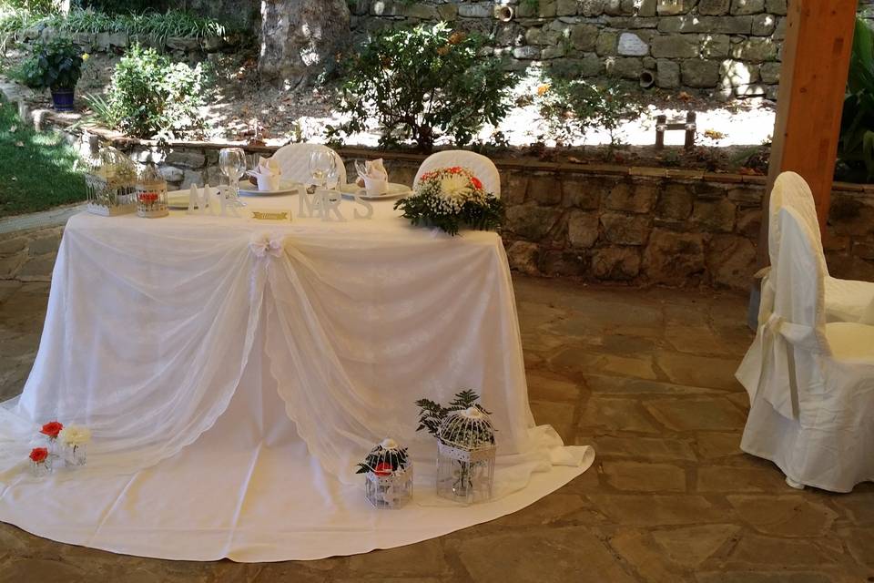 The newlyweds' table