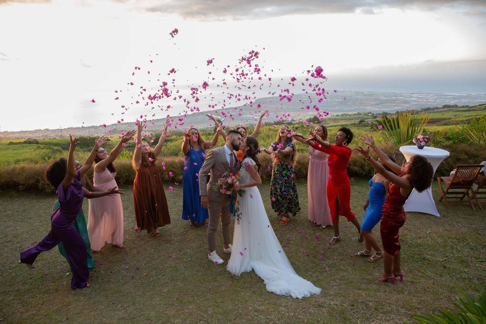 Flowers in the air