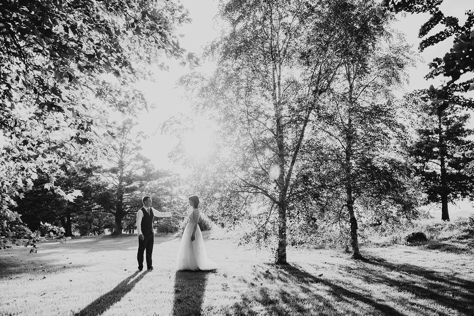 Couple practice first dance