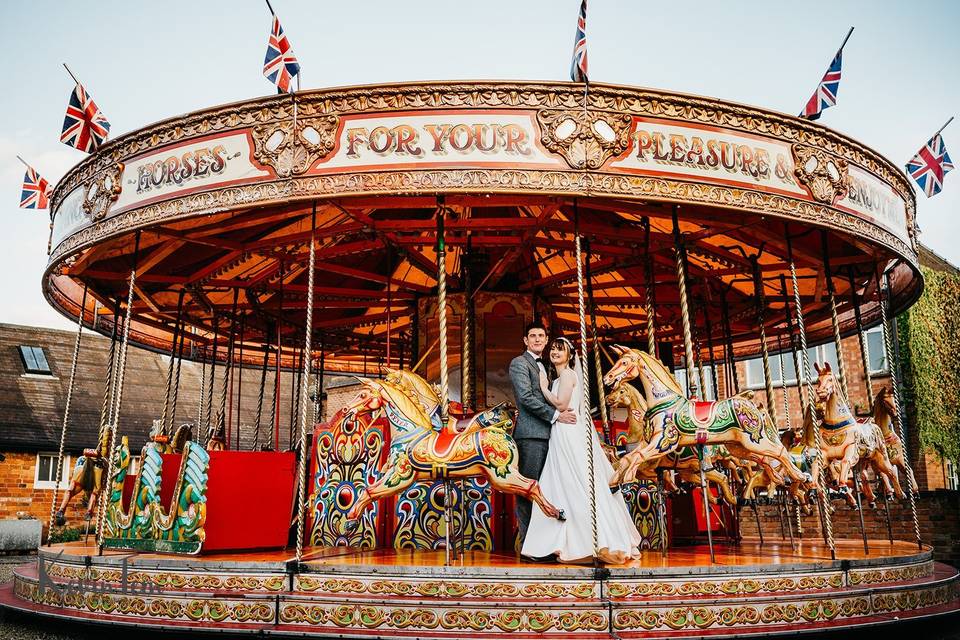 Fairground wedding day