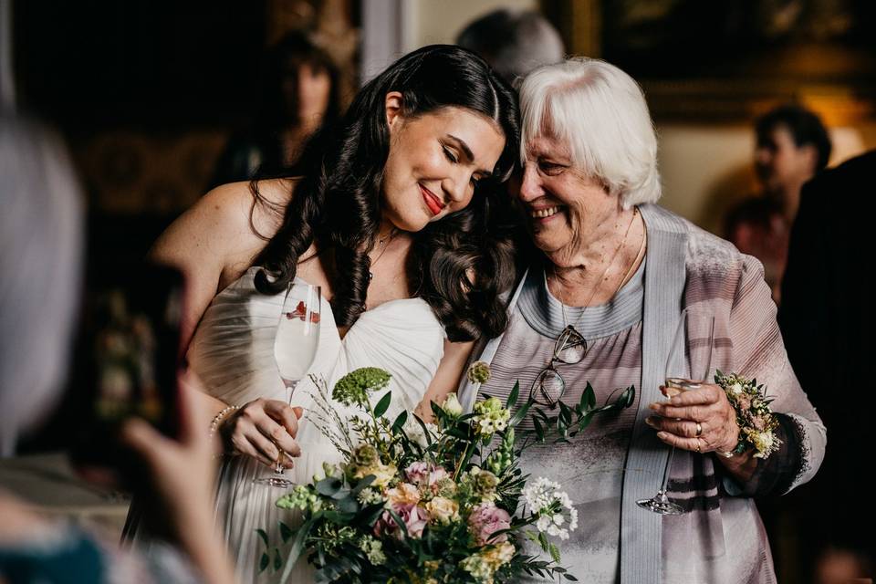 Bride and grandma
