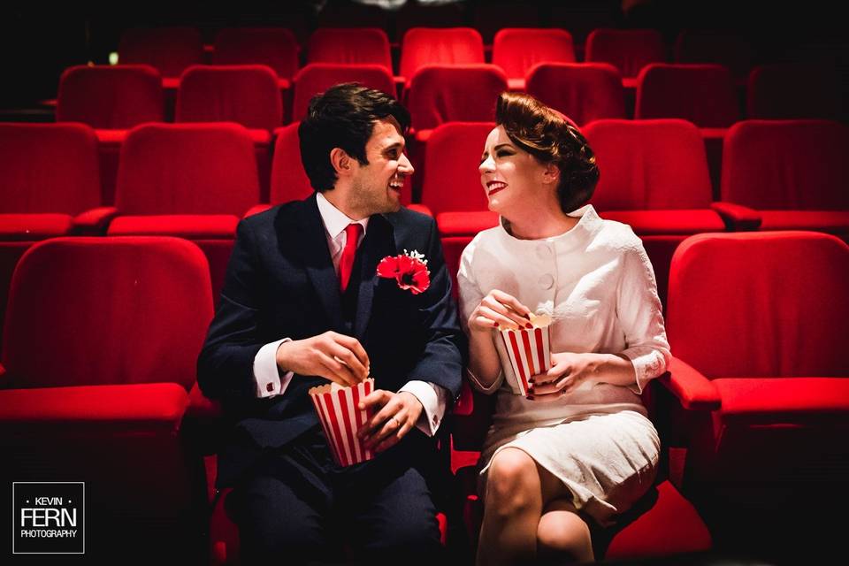 Electric cinema wedding