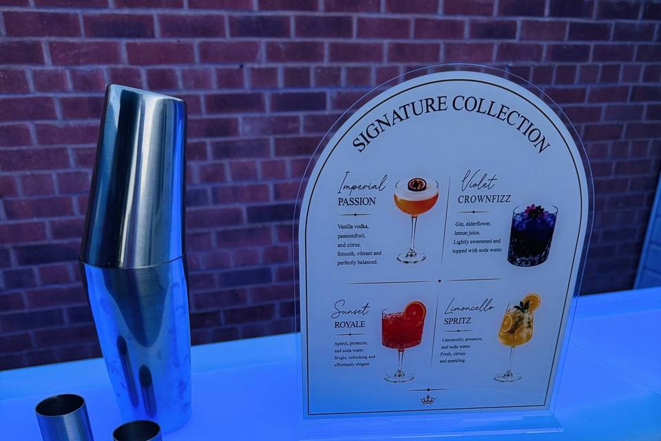 Signature menu