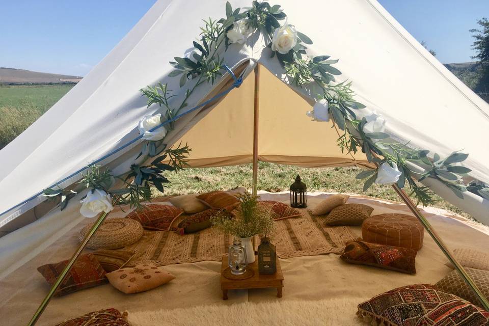 Bell tent for hire
