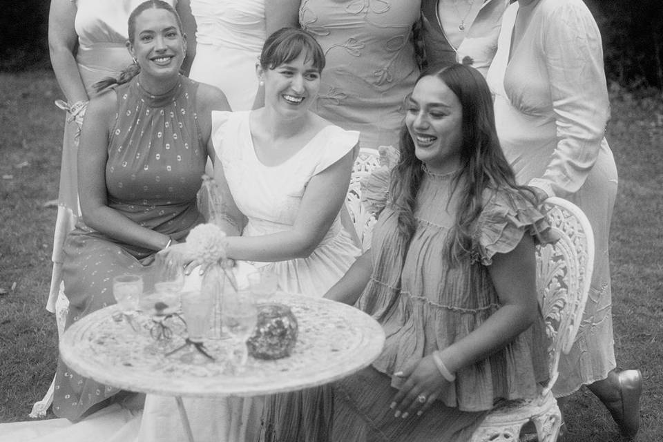 Bridesmaids on 35mm film