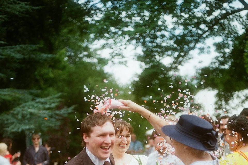 Wedding Confetti on film