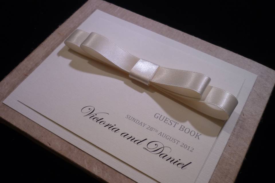 Guest Book - Bow Design