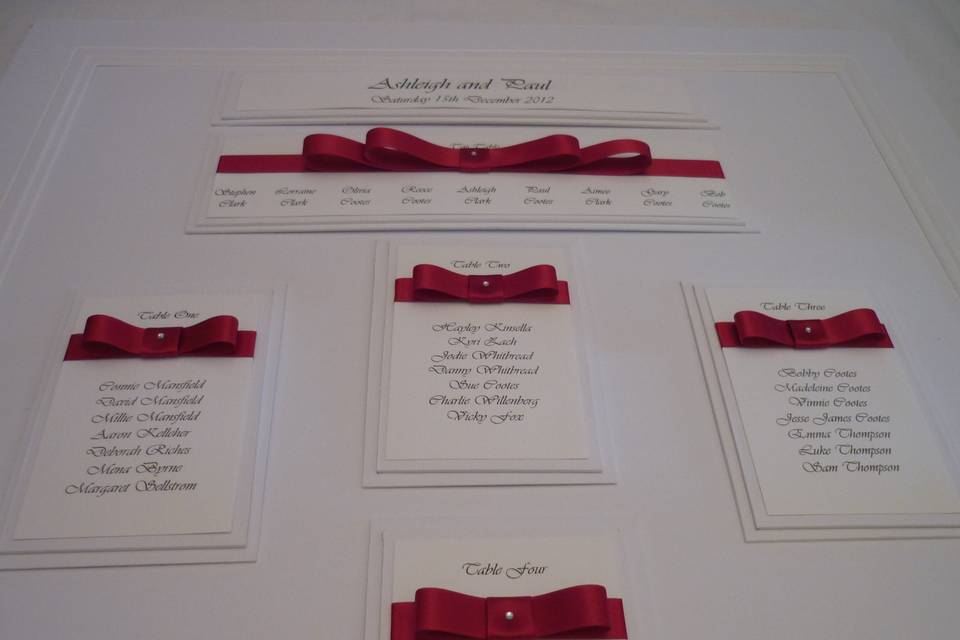 Table Plan - Bow Design