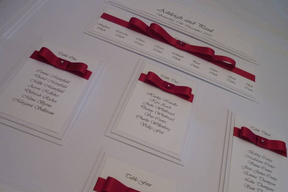 Table Plan - Bow Design