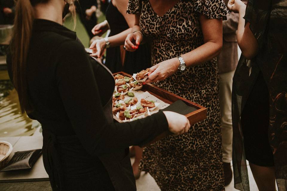 Canapes in The Courtyard