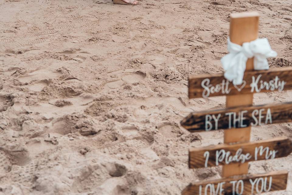 Tenby beach elopement