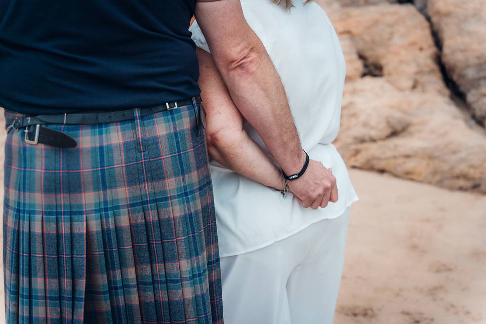 Tenby beach elopement