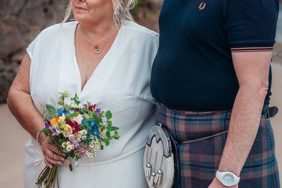 Tenby beach elopementTenby bea