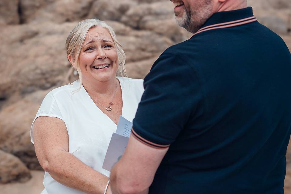 Tenby beach elopement
