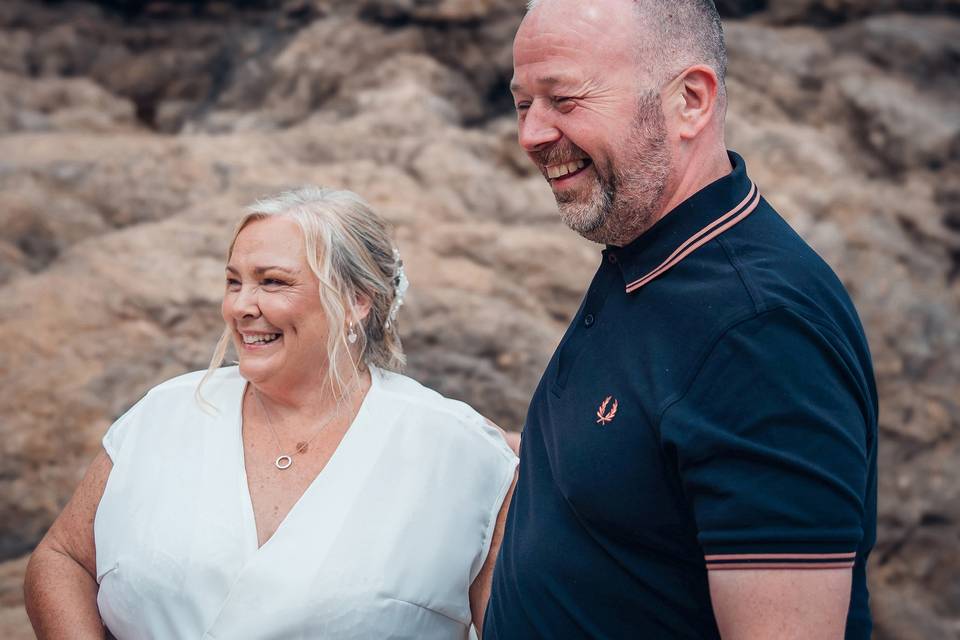 Tenby beach elopement