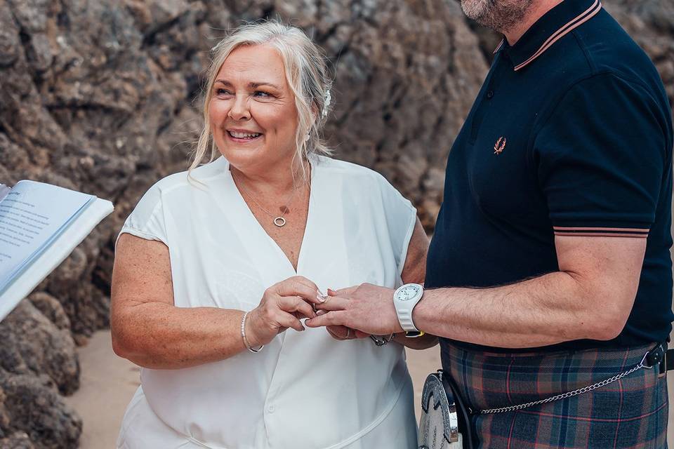 Tenby beach elopement