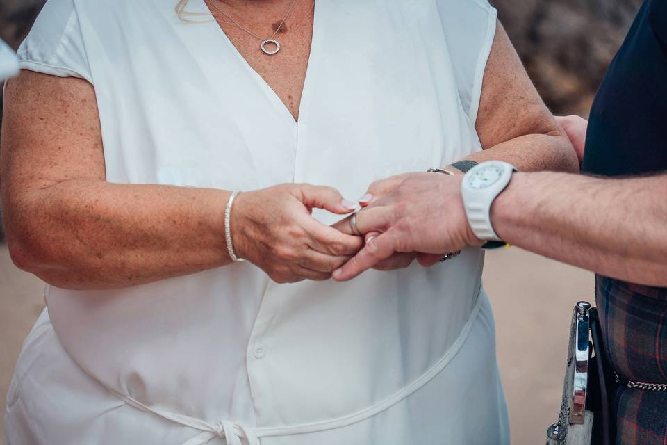 Tenby beach elopement