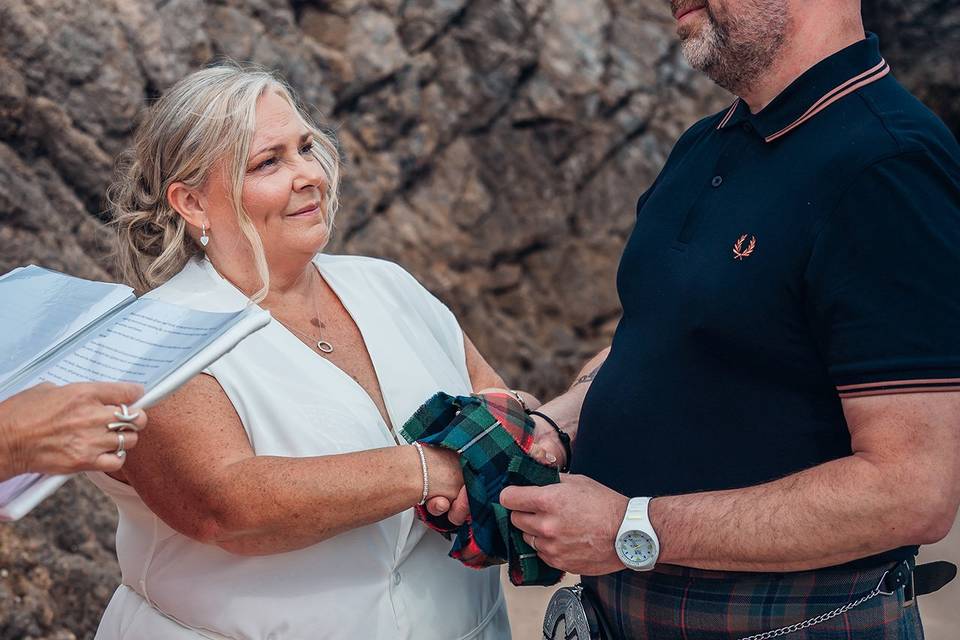 Tenby beach elopement