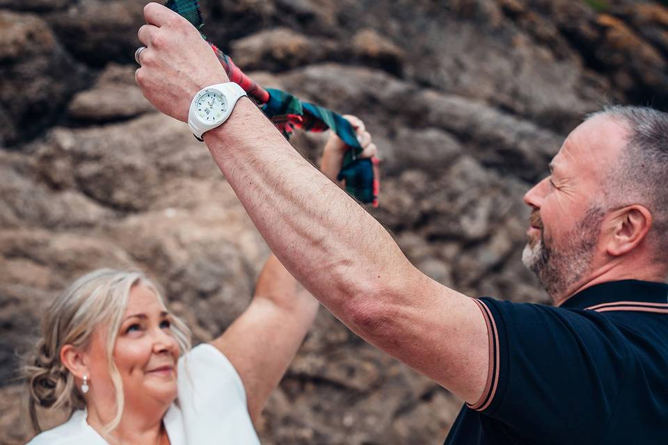 Tenby beach elopement