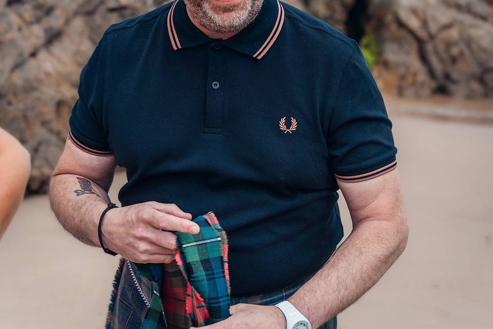 Tenby beach elopement