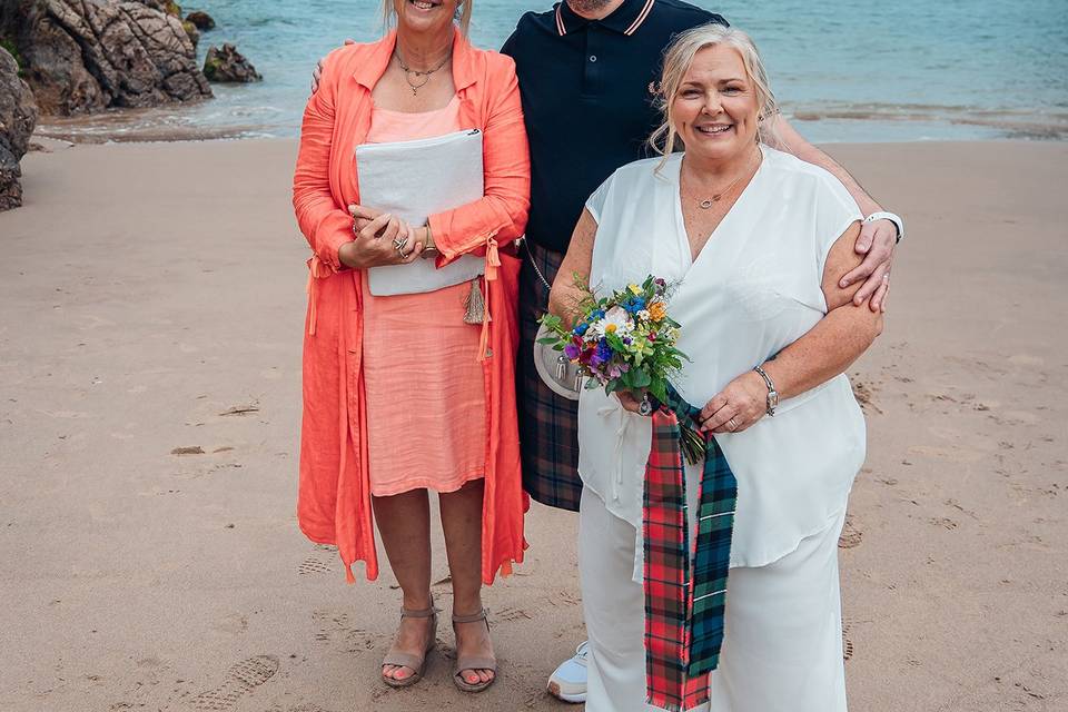 Tenby beach elopement