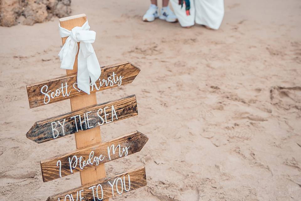 Tenby beach elopement