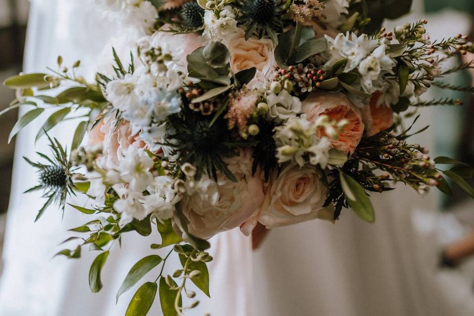 Garden inspired pastel bouquet