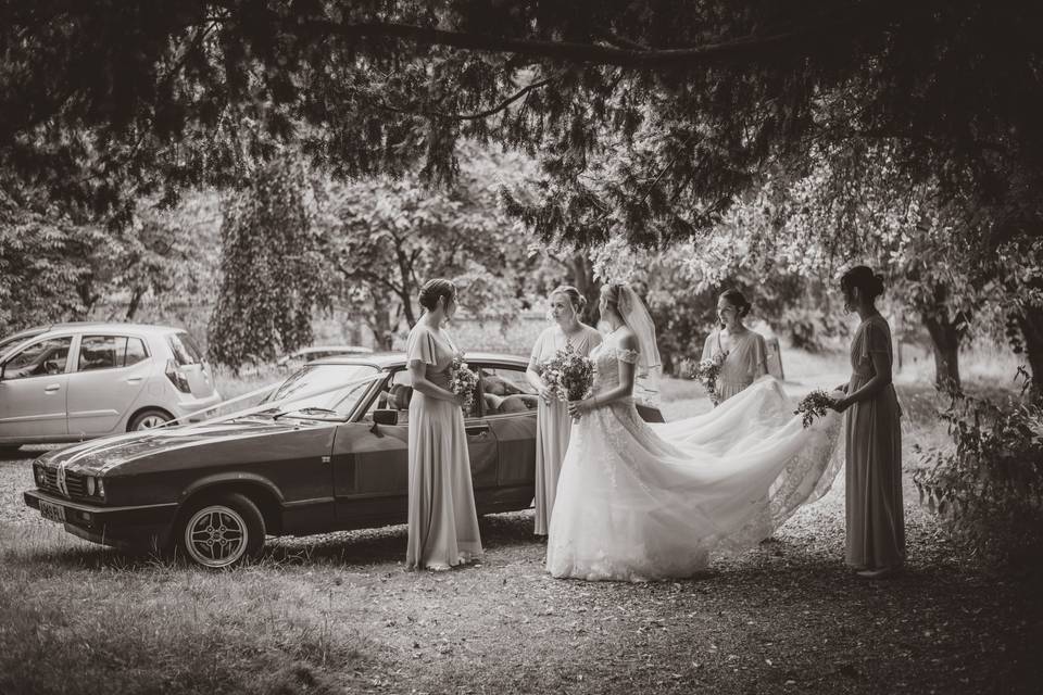 Bridesmaids with the Bride
