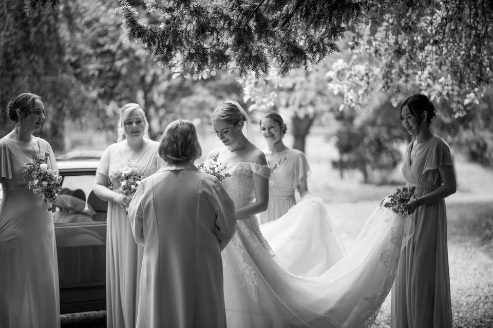 Bride waiting to say I do