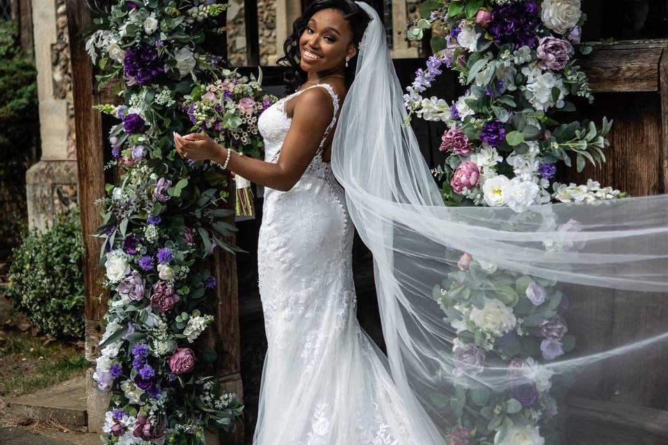 Bride ready to walk down