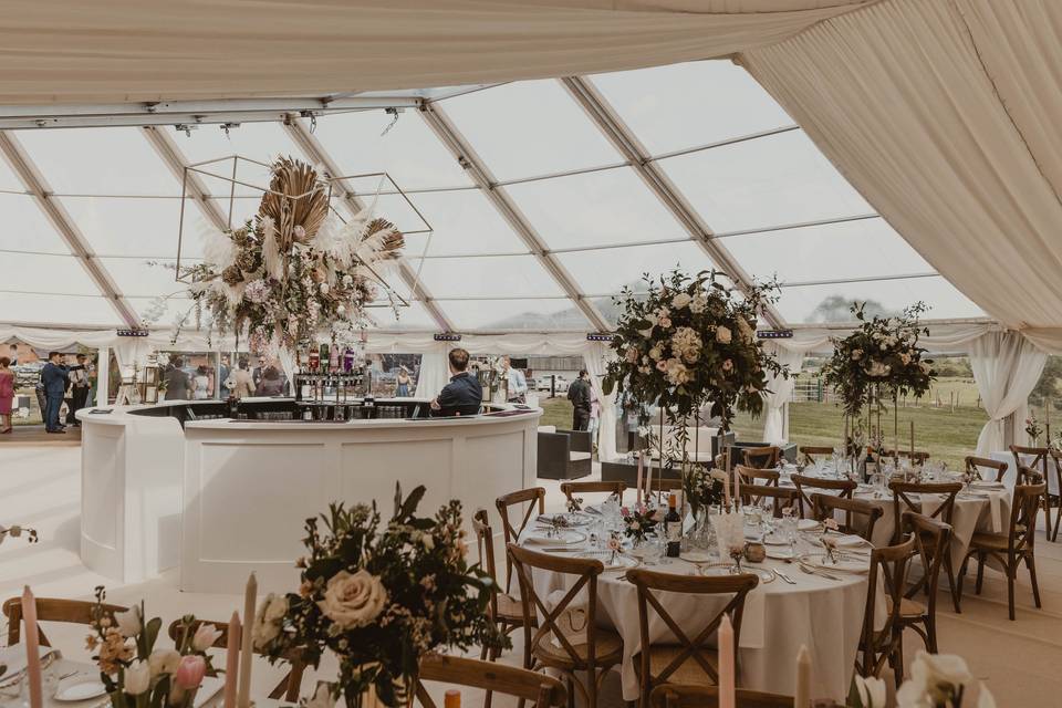 Interior of a Radial Marquee