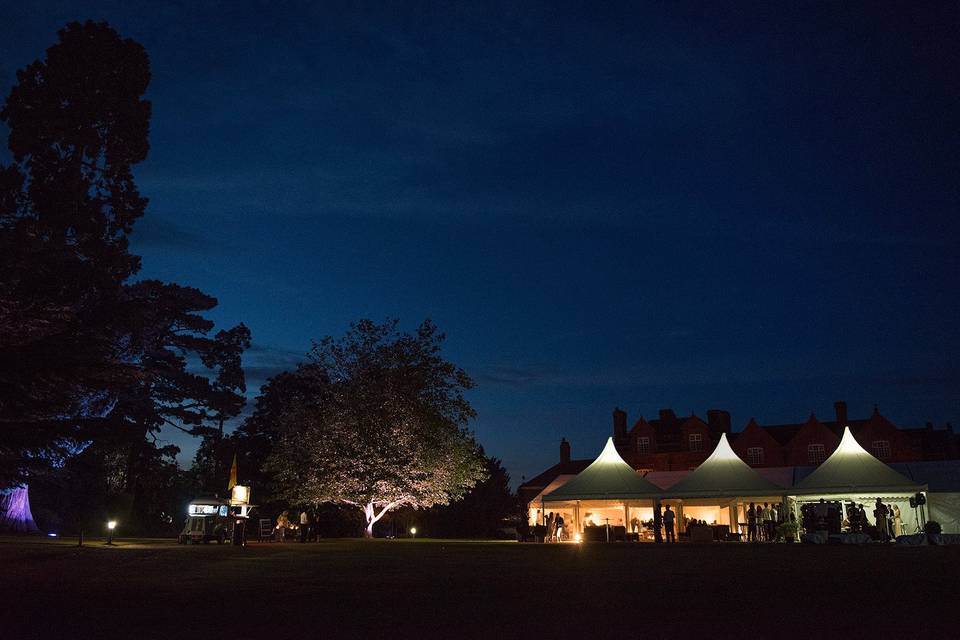 Marquee at night