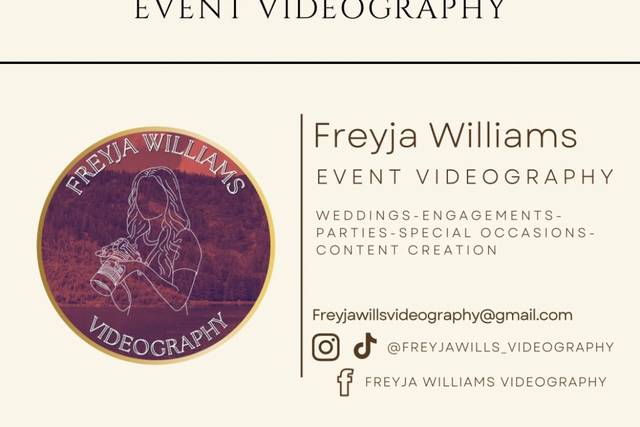 Freyja Williams - Wedding Videography