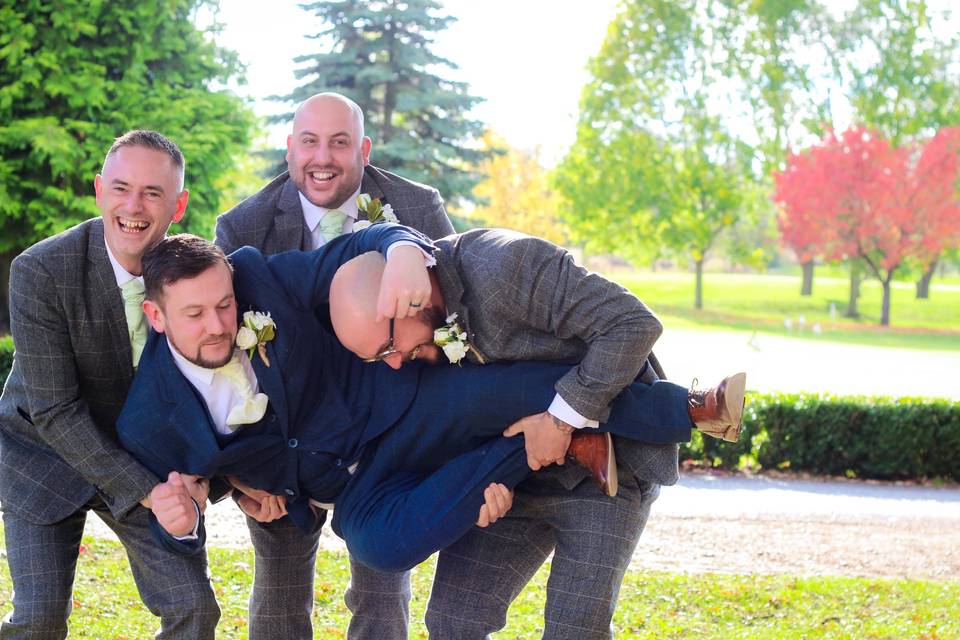 Playful Groomsmen